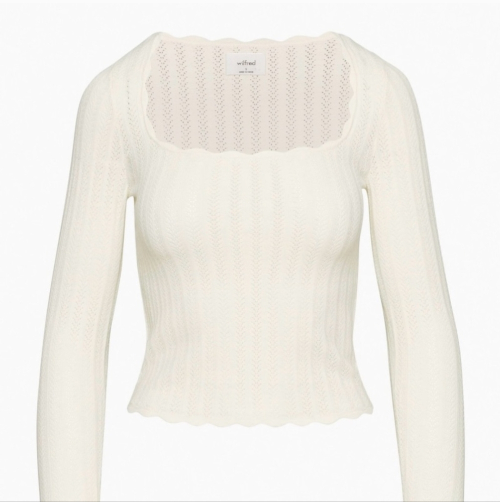 Aritzia Wilfred Parcel Sweater Ivory